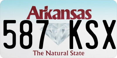 AR license plate 587KSX