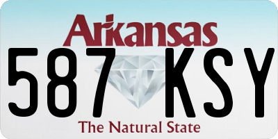 AR license plate 587KSY