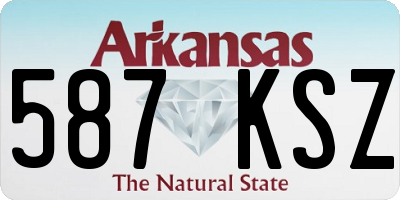 AR license plate 587KSZ
