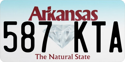 AR license plate 587KTA