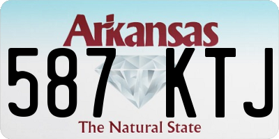 AR license plate 587KTJ