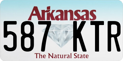 AR license plate 587KTR