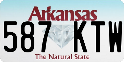 AR license plate 587KTW