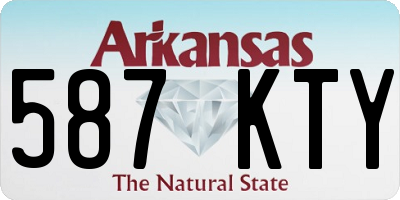 AR license plate 587KTY