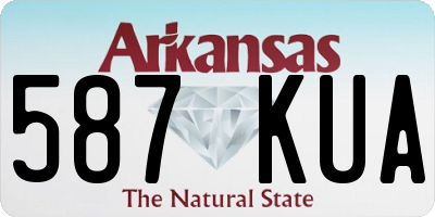 AR license plate 587KUA