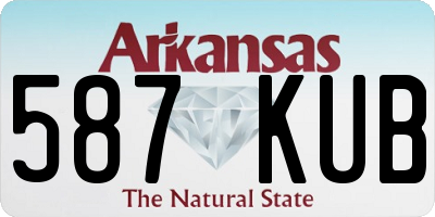 AR license plate 587KUB