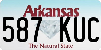 AR license plate 587KUC