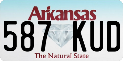 AR license plate 587KUD