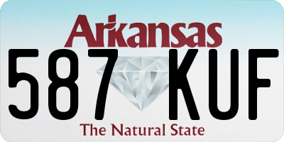 AR license plate 587KUF