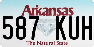 AR license plate 587KUH