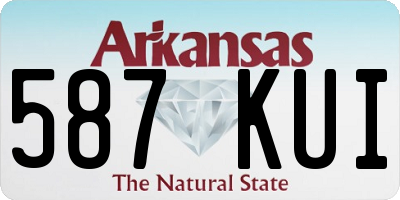 AR license plate 587KUI