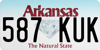 AR license plate 587KUK