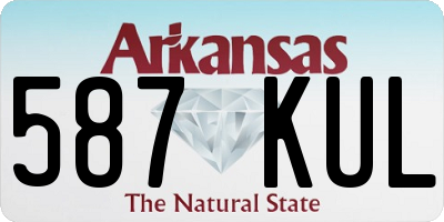 AR license plate 587KUL