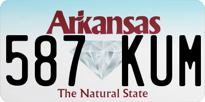 AR license plate 587KUM