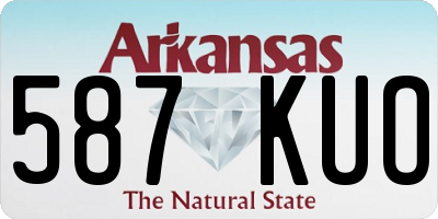 AR license plate 587KUO