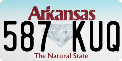 AR license plate 587KUQ