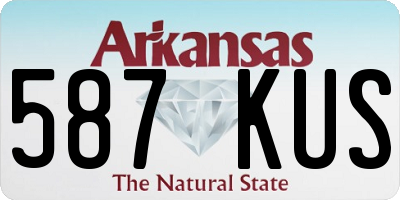AR license plate 587KUS