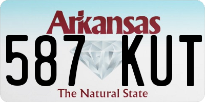 AR license plate 587KUT