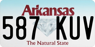 AR license plate 587KUV