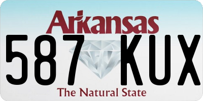 AR license plate 587KUX