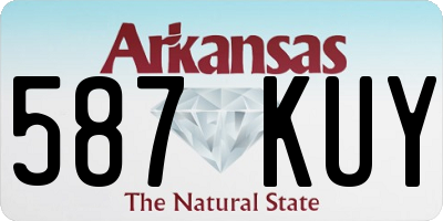 AR license plate 587KUY