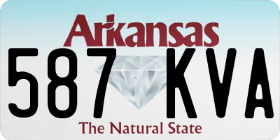 AR license plate 587KVA