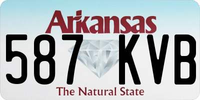AR license plate 587KVB