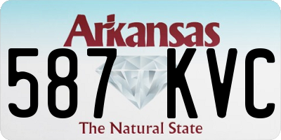 AR license plate 587KVC