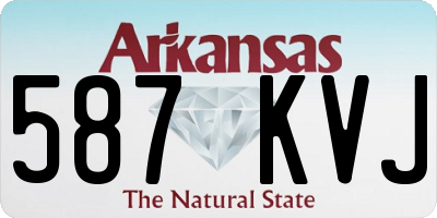 AR license plate 587KVJ