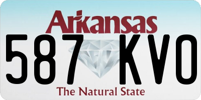 AR license plate 587KVO