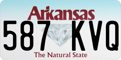 AR license plate 587KVQ
