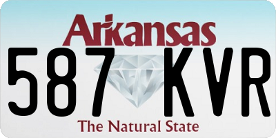 AR license plate 587KVR