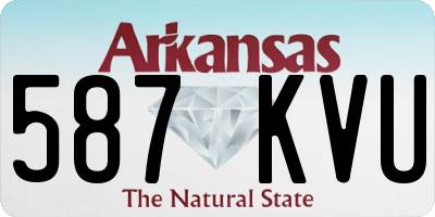 AR license plate 587KVU