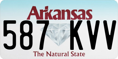 AR license plate 587KVV