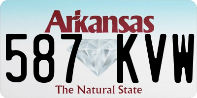 AR license plate 587KVW