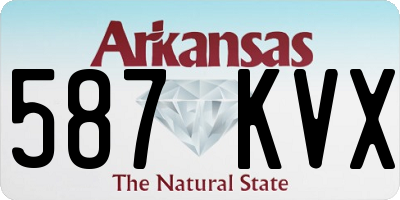 AR license plate 587KVX