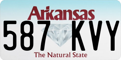 AR license plate 587KVY