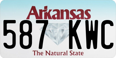 AR license plate 587KWC