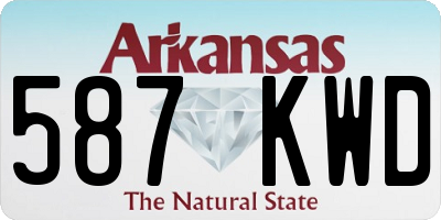 AR license plate 587KWD
