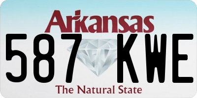 AR license plate 587KWE