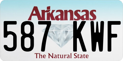 AR license plate 587KWF