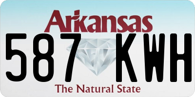 AR license plate 587KWH