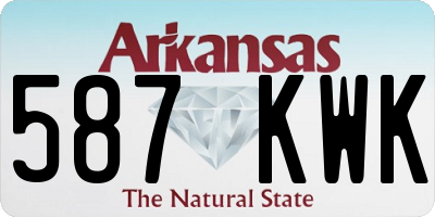 AR license plate 587KWK