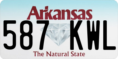 AR license plate 587KWL