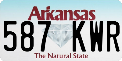 AR license plate 587KWR