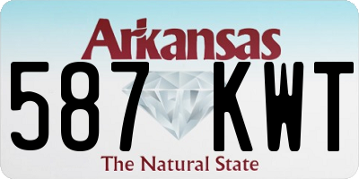 AR license plate 587KWT