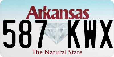 AR license plate 587KWX