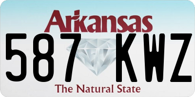 AR license plate 587KWZ