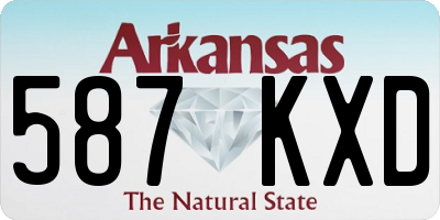 AR license plate 587KXD