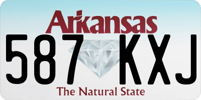 AR license plate 587KXJ